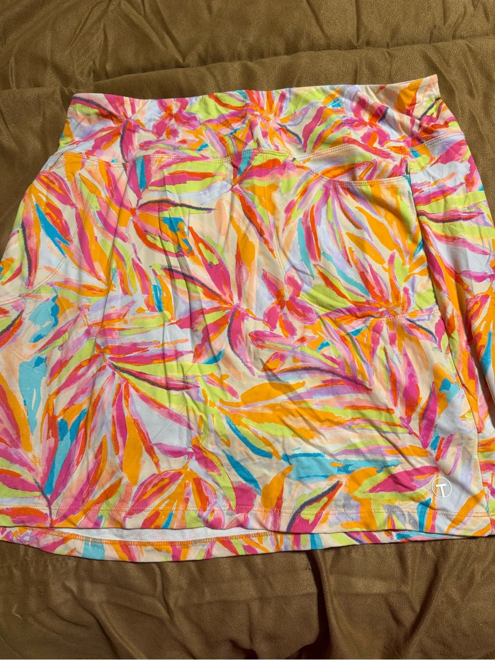 Tribal Sport Multicolor Tropical Print Skort - Pink, Orange, Yellow, Blue, Green